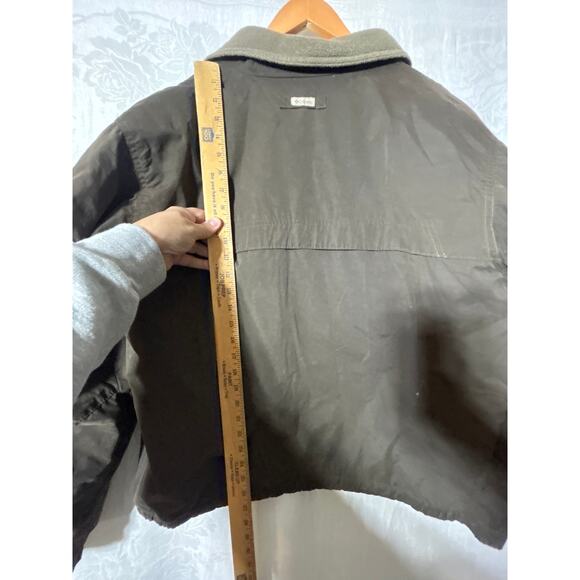 Columbia Coat Large Brown Fleece Lined Full Zip Insulated Snow Ski Vintage - Picture 9 of 9